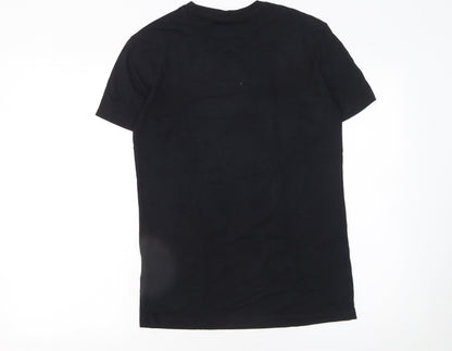 Womens UK Size XS H&M Black Basic T-Shirt