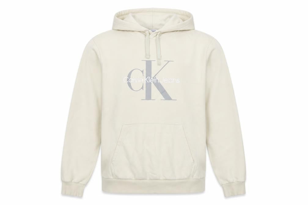 Mens UK Size L Calvin Klein Beige Pullover Hoodie