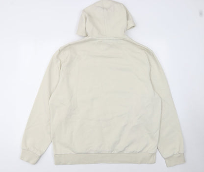 Mens UK Size L Calvin Klein Beige Pullover Hoodie