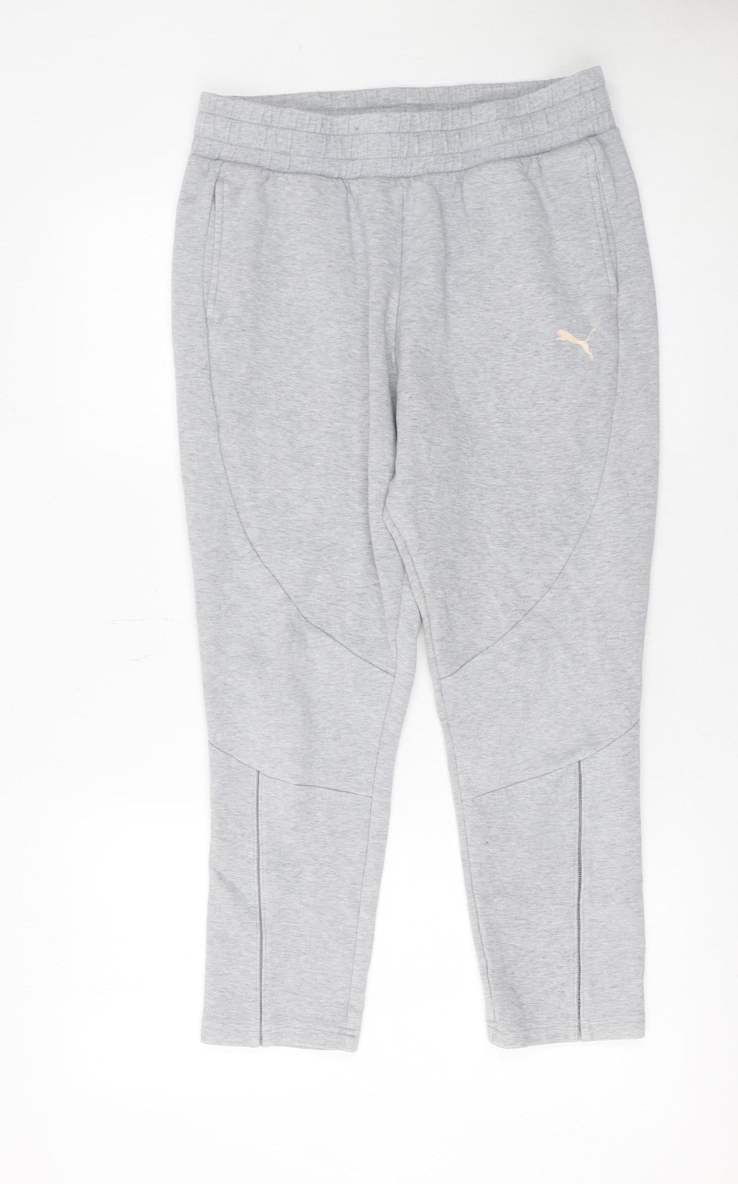 Womens UK Size M PUMA Regular Fit Jogger Grey Trousers