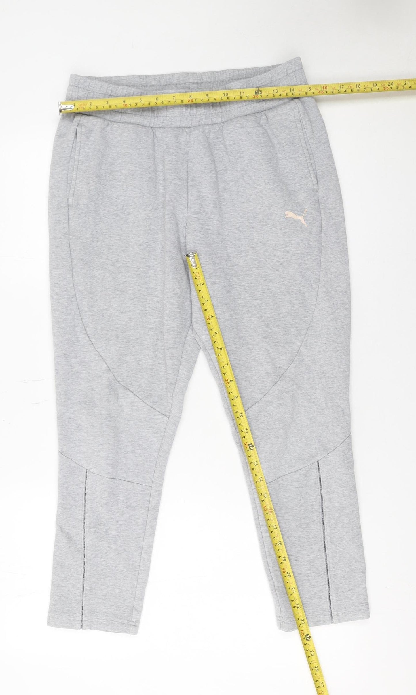 Womens UK Size M PUMA Regular Fit Jogger Grey Trousers