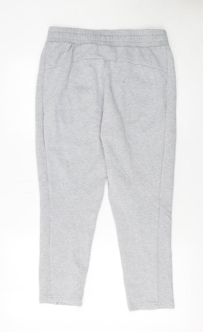 Womens UK Size M PUMA Regular Fit Jogger Grey Trousers