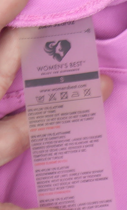 Womens UK Size S Women's Best Pink Gym & Training Running & Jogging Yoga T-Shirt
