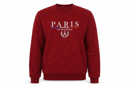 Womens UK Size S Paris Tour D'Or Red Pullover Sweatshirt