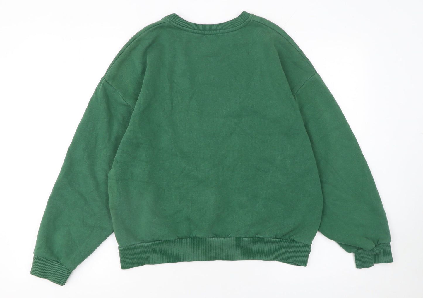 Womens UK Size S Stradivarius Green Pullover Sweatshirt