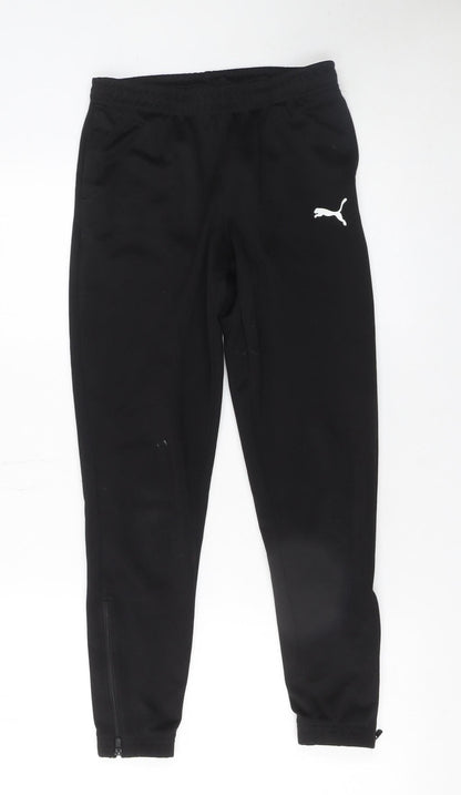 Boys UK Size 11-12 Years PUMA Slim Fit Jogger Black Trousers