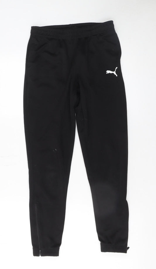 Boys UK Size 11-12 Years PUMA Slim Fit Jogger Black Trousers