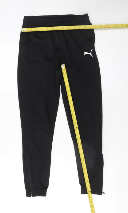 Boys UK Size 11-12 Years PUMA Slim Fit Jogger Black Trousers