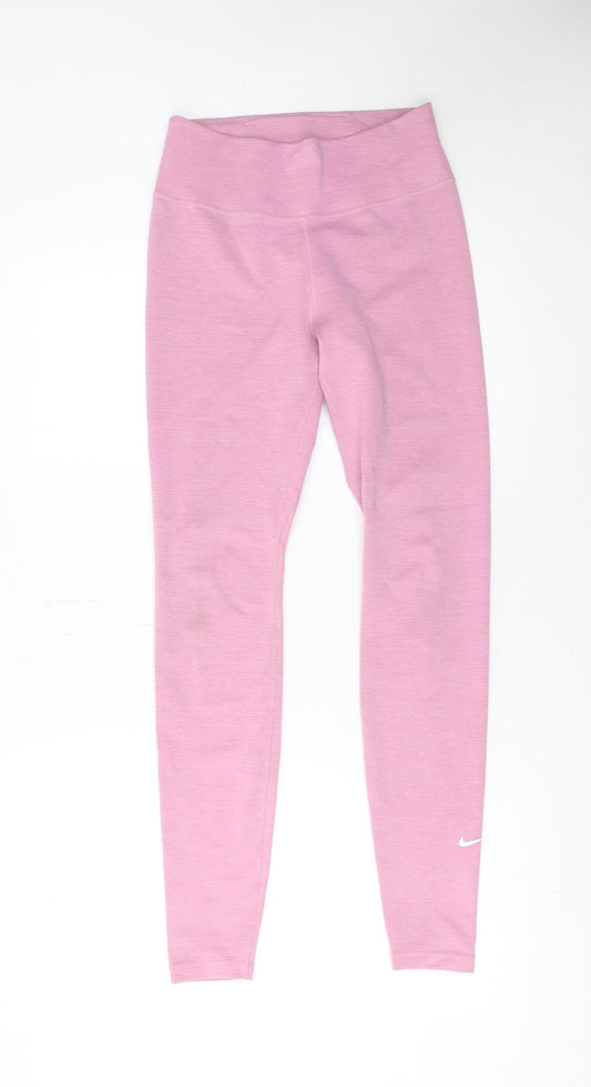 Womens UK Size S Nike Slim Fit Leggings Pink Leggings