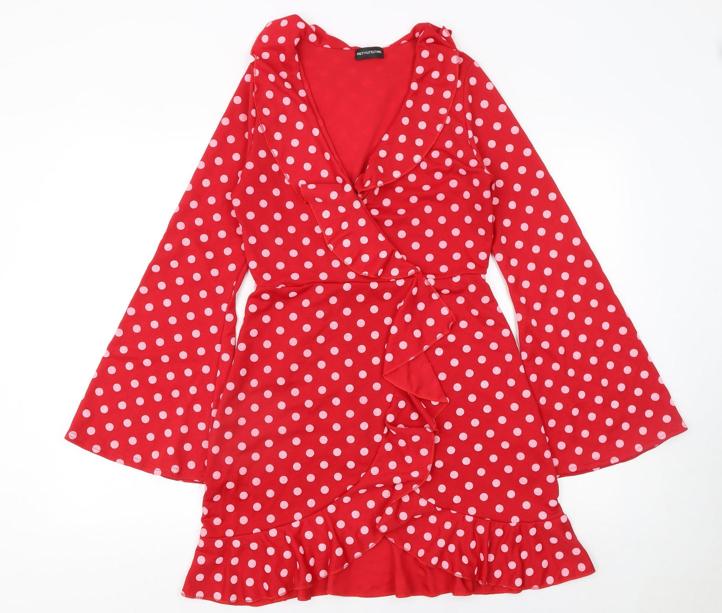 Womens UK Size 10 PRETTYLITTLETHING Wrap Dress