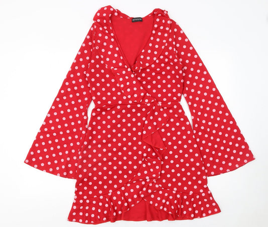 Womens UK Size 10 PRETTYLITTLETHING Wrap Dress