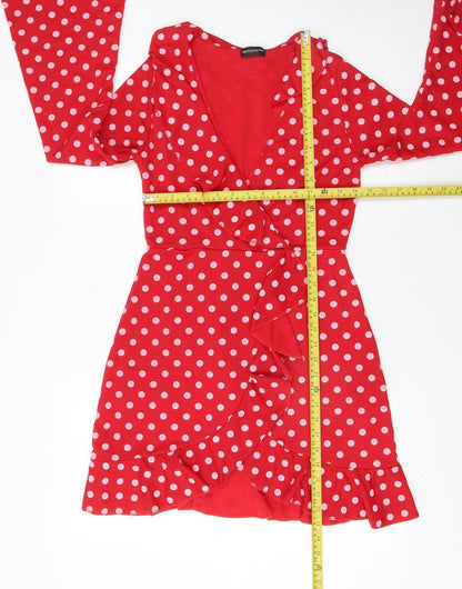 Womens UK Size 10 PRETTYLITTLETHING Wrap Dress