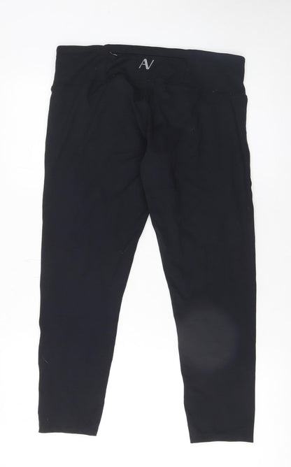 Womens UK Size L Archive Sport  Ankle Black Leggings