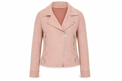 Womens UK Size XL H F Pink Biker Coat