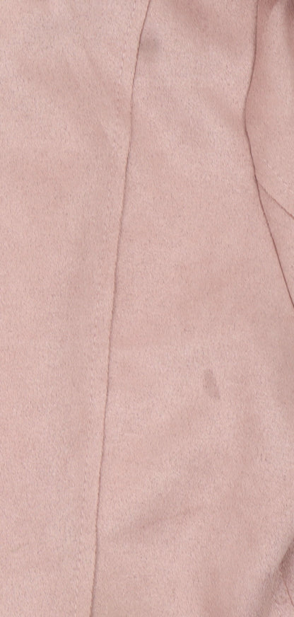 Womens UK Size XL H F Pink Biker Coat