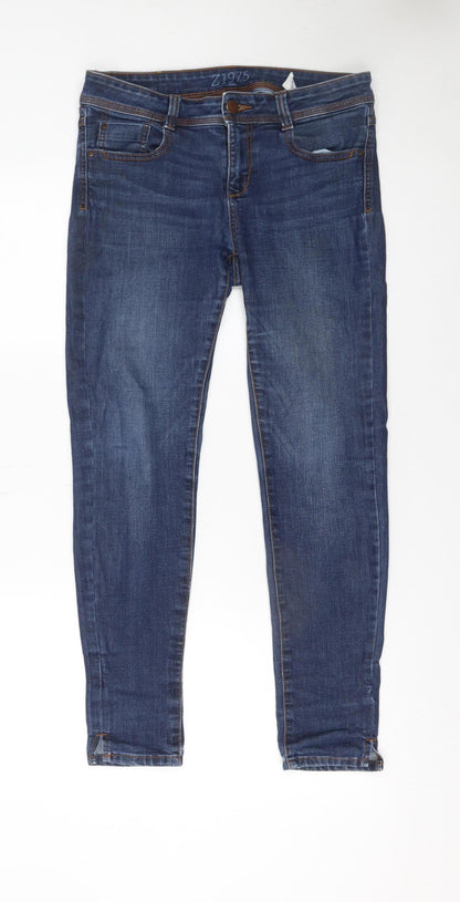 Womens UK Size 10 Zara Slim Fit Skinny Blue Jeans