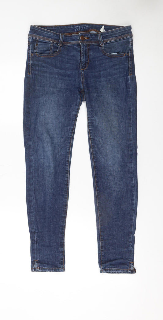 Womens UK Size 10 Zara Slim Fit Skinny Blue Jeans