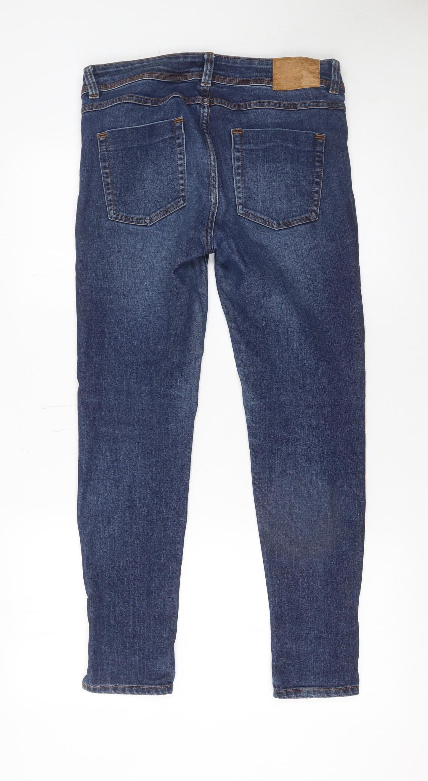 Womens UK Size 10 Zara Slim Fit Skinny Blue Jeans