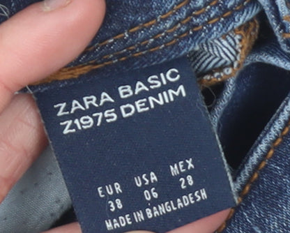 Womens UK Size 10 Zara Slim Fit Skinny Blue Jeans