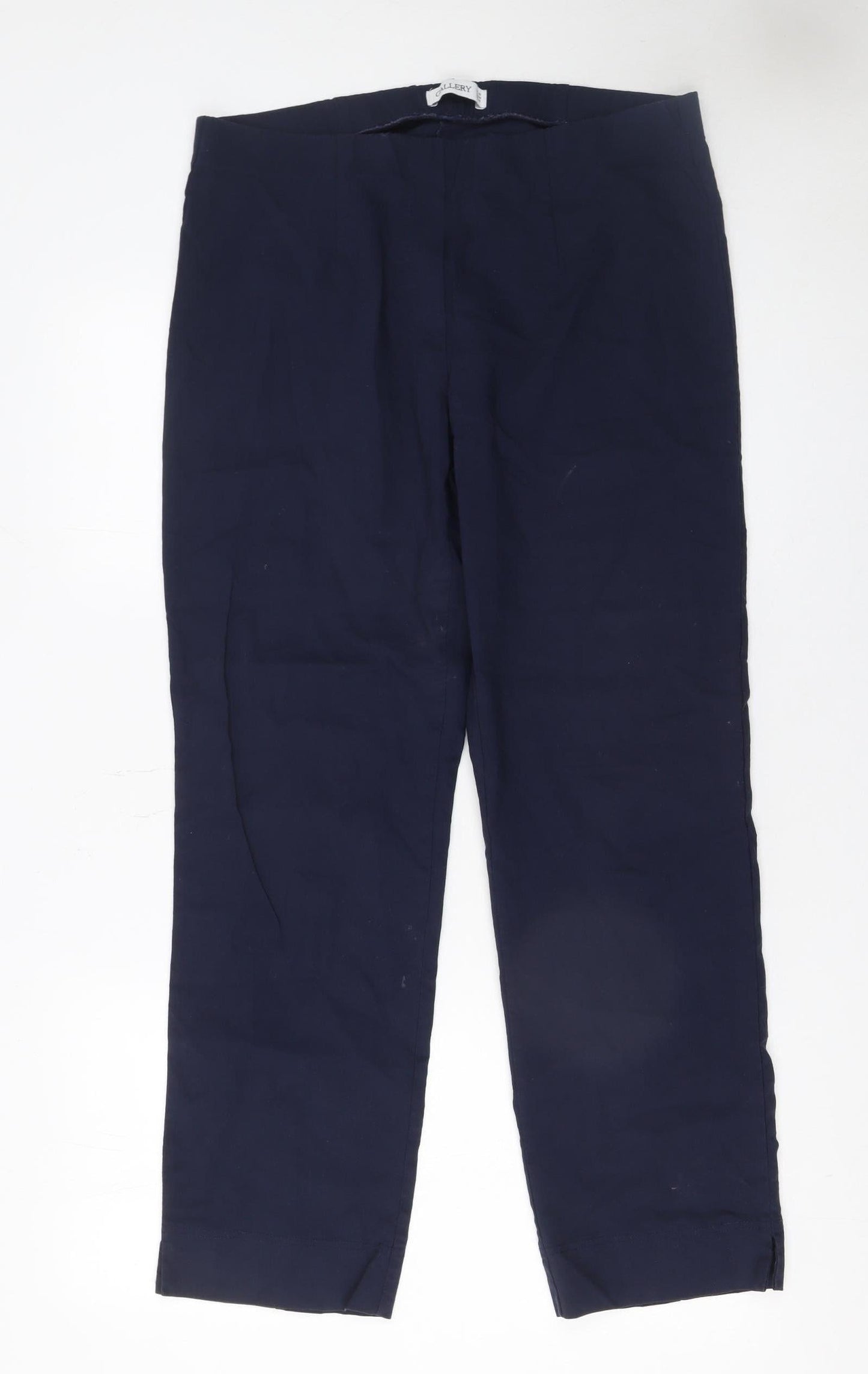 Womens UK Size 16 Gallery Regular Fit BusinessCasualWorkwear Blue Trousers