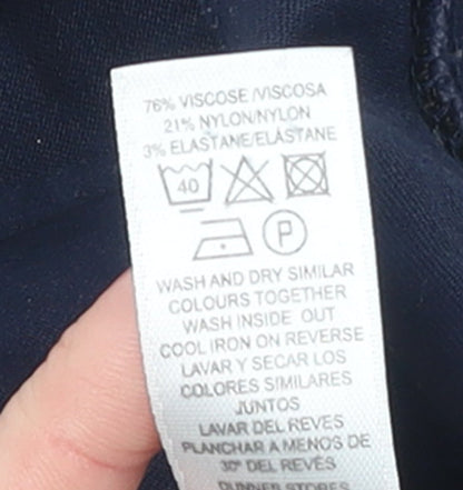 Womens UK Size 16 Gallery Regular Fit BusinessCasualWorkwear Blue Trousers