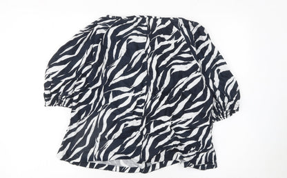 Womens UK Size 14 Marks and Spencer Black Tunic Blouse