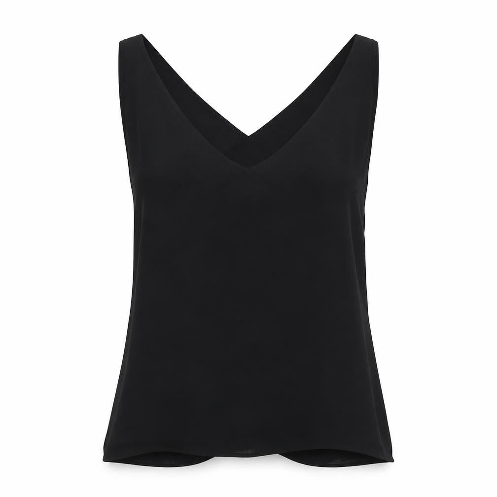 Womens UK Size 10 River Island Black Wrap Blouse