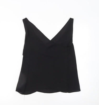 Womens UK Size 10 River Island Black Wrap Blouse