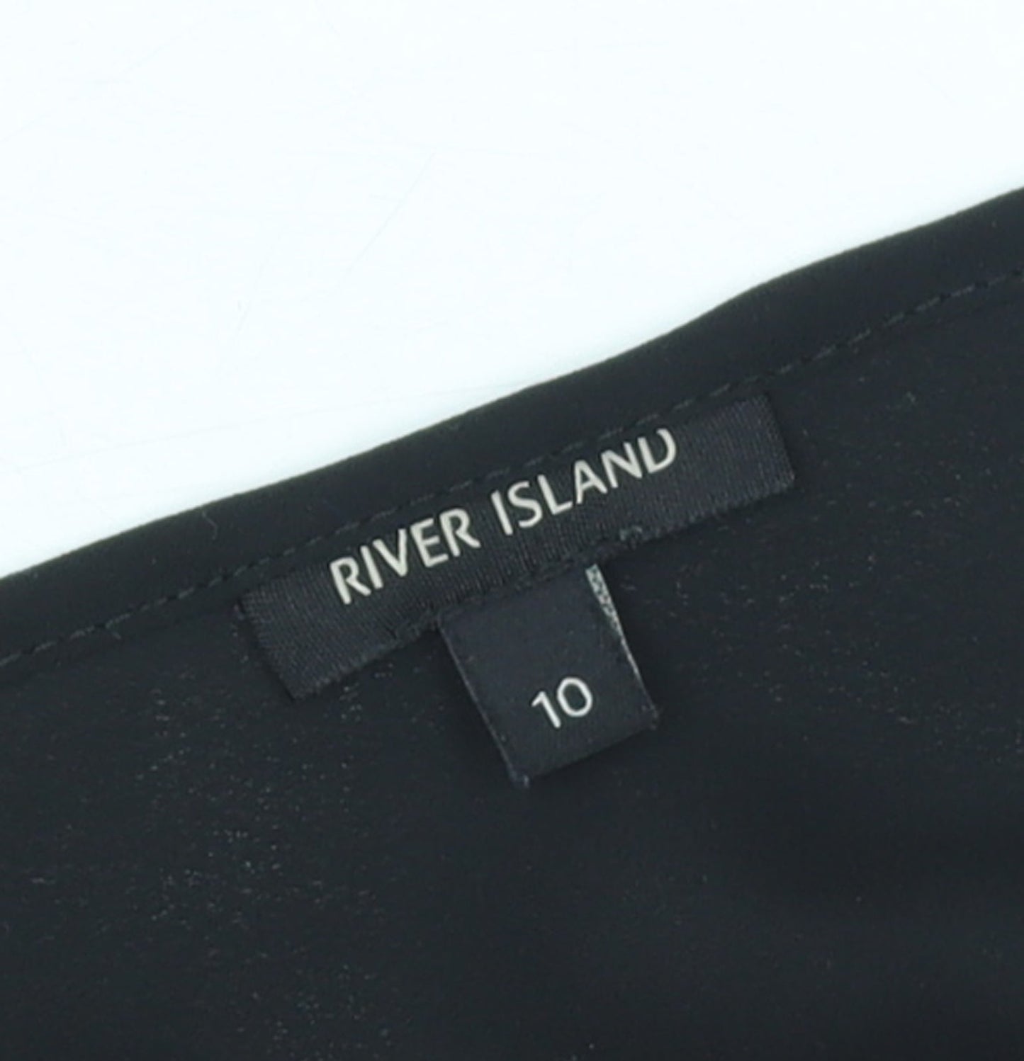 Womens UK Size 10 River Island Black Wrap Blouse