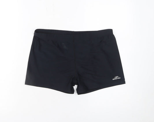 25 Degrees Men's Black XXL Square Leg Trunks Quick Dry Swimwear