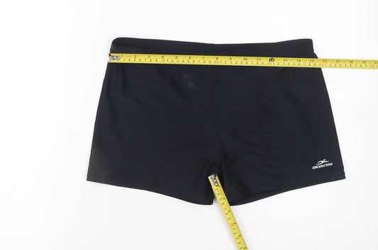 25 Degrees Men's Black XXL Square Leg Trunks Quick Dry Swimwear