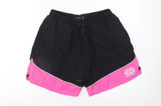 Night Addict Men's Black Pink XL Swim Shorts Nylon Blend