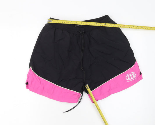 Night Addict Men's Black Pink XL Swim Shorts Nylon Blend