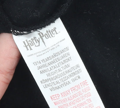 Girls UK Size 13-14 Years Harry Potter Black Pullover Hoodie