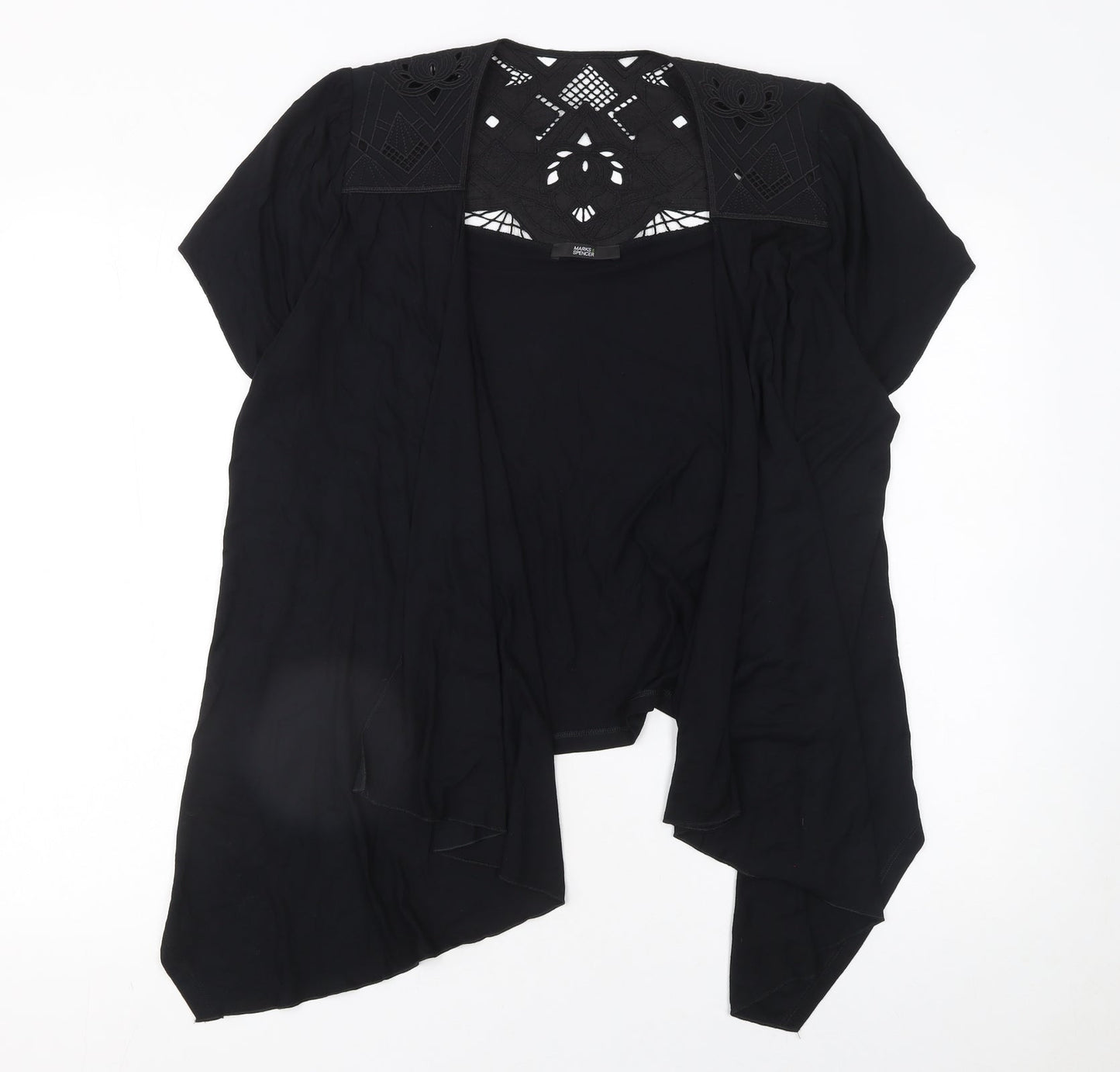 Womens UK Size 14 Marks and Spencer Black Cardigan Jumper
