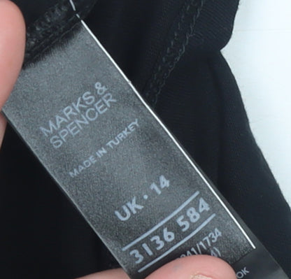 Womens UK Size 14 Marks and Spencer Black Cardigan Jumper