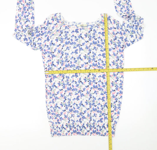 Oasis Women’s Multicoloured Floral Cotton Pullover Jumper Size S