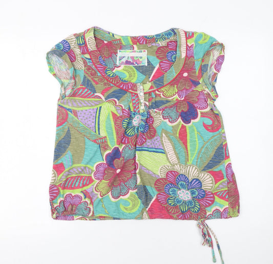 Womens UK Size 12 NEXT Multicoloured Tunic Blouse