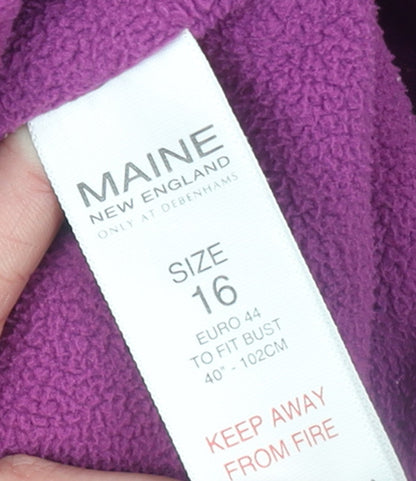 Womens UK Size 16 Maine New England Purple Puffer Jacket