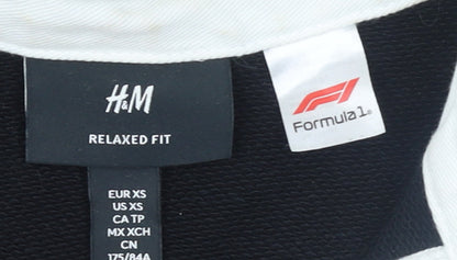 Womens UK Size XS H&M Black Pullover Sweatshirt