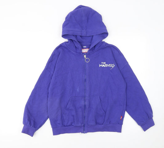 Girls UK Size 10-11 Years Marks and Spencer Purple Full Zip Hoodie