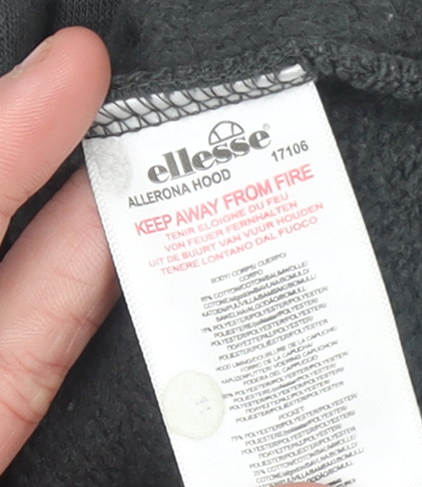 Girls UK Size 12-13 Years ellesse Black Pullover Hoodie