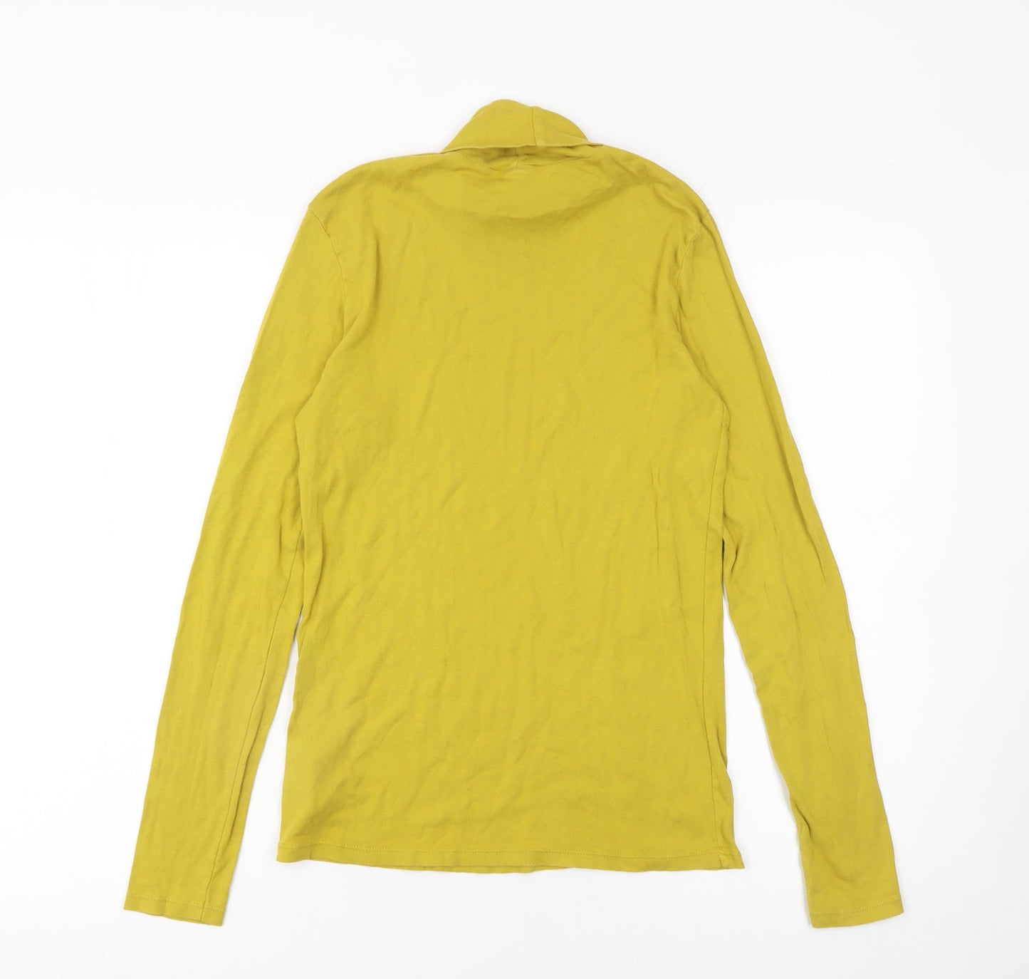 Womens UK Size S United Colors of Benetton Yellow Basic T-Shirt