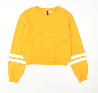Womens UK Size XS H&M Yellow Pullover Sweatshirt