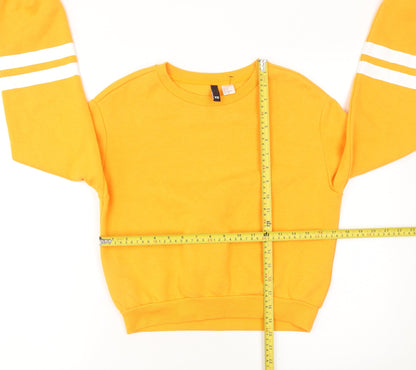 Womens UK Size XS H&M Yellow Pullover Sweatshirt