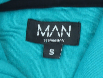 Mens UK Size S boohooMAN Blue Pullover Hoodie