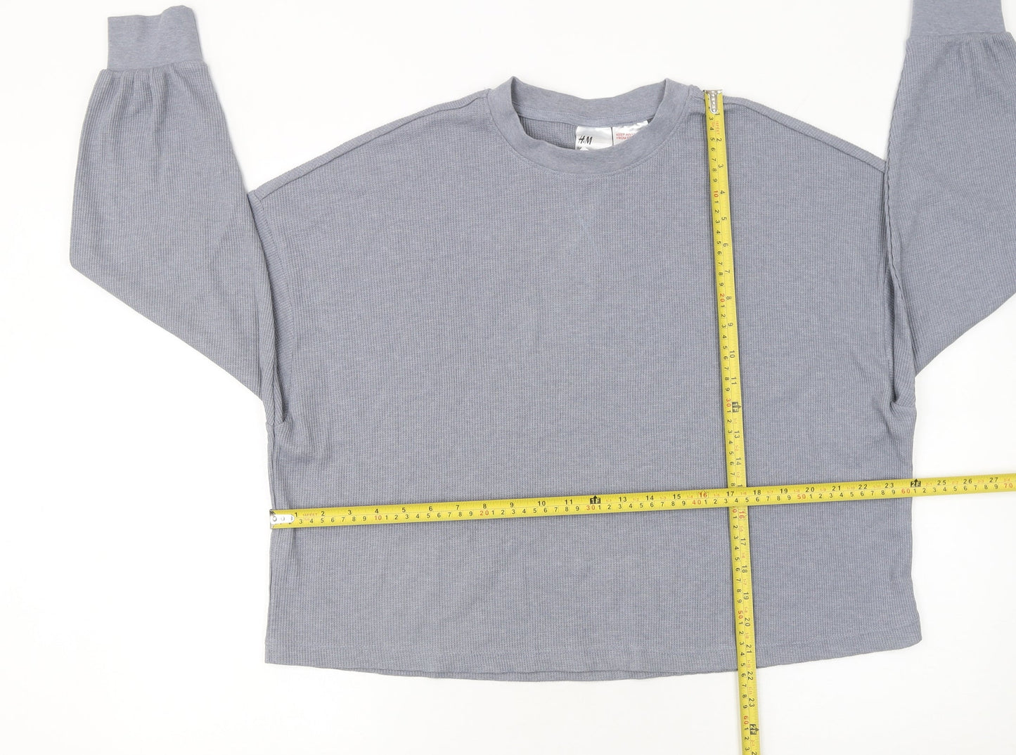 Womens UK Size 12 H&M Grey Basic T-Shirt