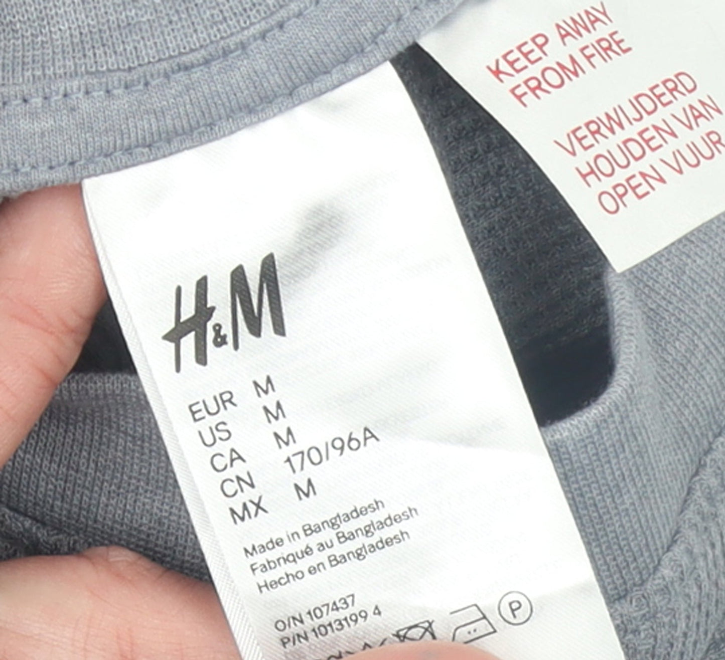 Womens UK Size 12 H&M Grey Basic T-Shirt