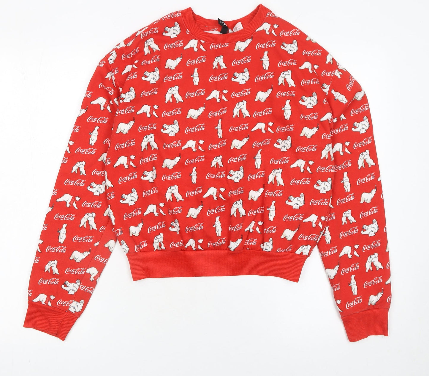Womens UK Size S H&M Red Pullover Sweatshirt