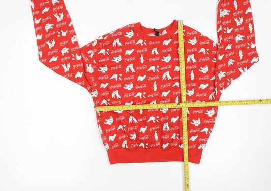 Womens UK Size S H&M Red Pullover Sweatshirt